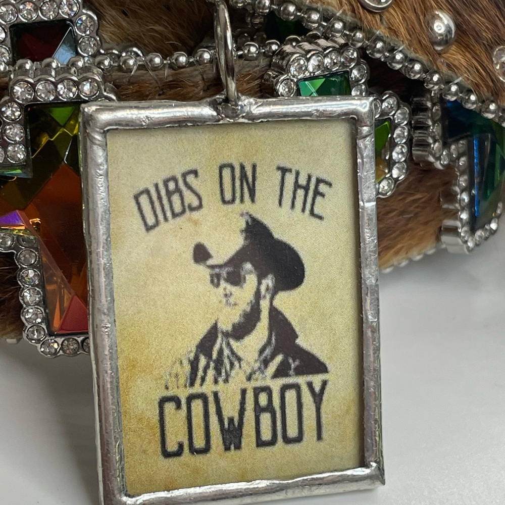 Yellowstone Dibs on the Cowboy Black Crystal New Necklace 36”